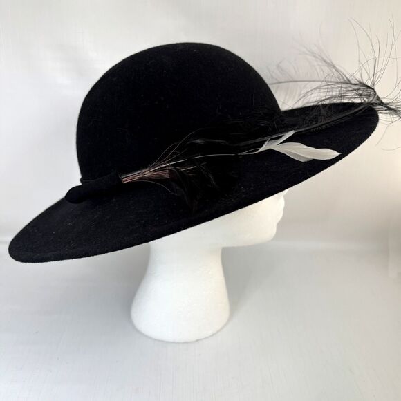 Betmar Wide Brim Wool Hat Church Chic Neiman Marcus Union Made USA Vintage